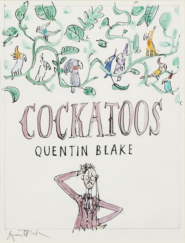 Quentin Blake OBE, British b.1932- Cockatoos